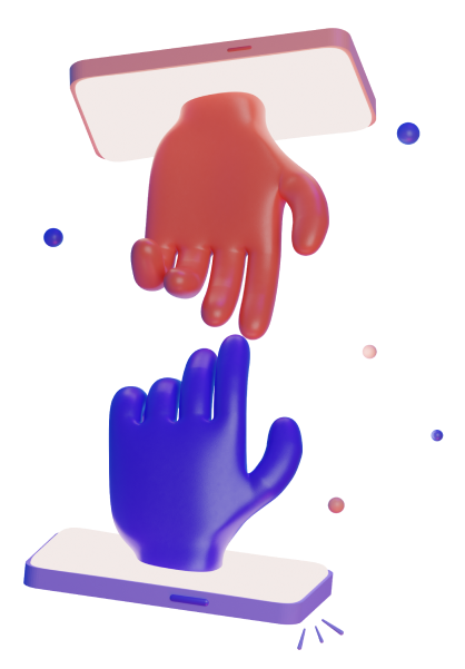 Руки тянутся друг другу